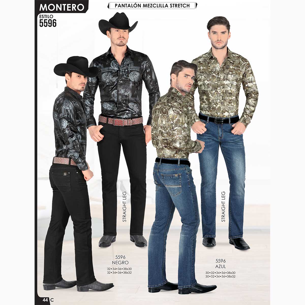 Pantalon Vaquero Montero 5596 Negro Azul 