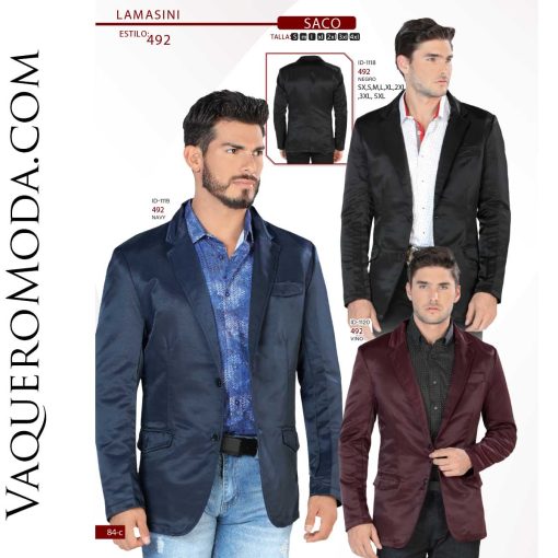 Saco Vaquero Lamasini 492-Negro-Navy-Vino