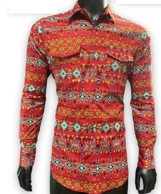 Camisa Vaquera Lamasini LM-3004-Burgandy
