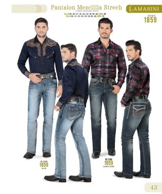 Pantalon Vaquero Lamasini 1859-Blue-Dark Stone