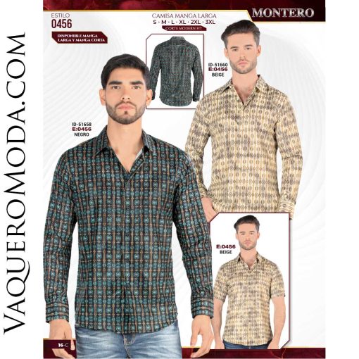 Camisa Vaquera Montero 0456-Beige-Negro