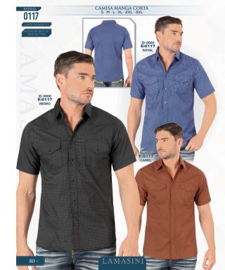 Camisa Vaquera Lamasini 0117-Royal-Negro-Camel